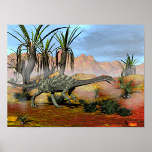 Poster Dinosaures d'Anchisaurus - 3D rendent