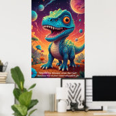 Poster Dinosaures dans l'espace : collection d'aventure (Bureau à domicile)