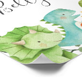 Poster Dinosaures devine à quel point le ventre de maman  (Coin)