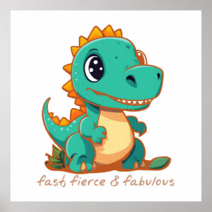 Poster Dinosaures féroces