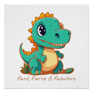 Poster Dinosaures féroces