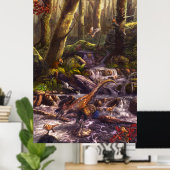 Poster Dinosaures plumes de la Chine crétacée (Bureau à domicile)