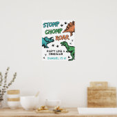 Poster Dinosaures Stomp Chomp Roar Anniversaire fête, n'i (Cuisine)