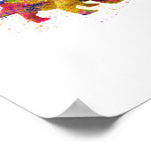 Poster dinosaurio Ankylosaurus silueta en acuarela (Coin)