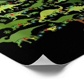 Poster Dinosaurs Christmas Kids Christmas Tree Funny Love (Coin)