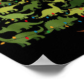 Poster Dinosaurs Christmas Tree Merry Dinomas Funny Famil (Coin)