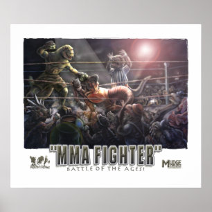 Poster Dinosaurs MMA Fight