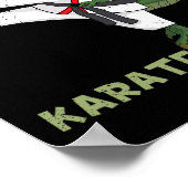 Poster Dinosaurus Karatéka Drôle Karatesaurus T-rex Graph (Coin)