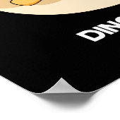 Poster Dinosnore Dinosaure Dormir Dinosaure Pun Dark BG (Coin)