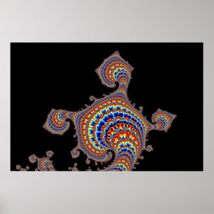 Poster Dinozaur - Art fractal