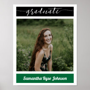Poster d'inscription au volet vert moderne