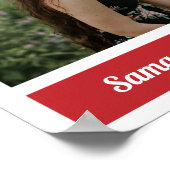 Poster d'inscription photo Red Modern Block (Coin)