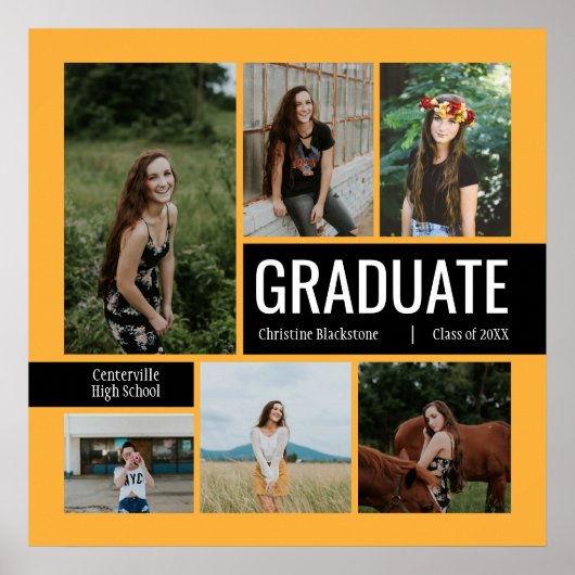 Poster d'inscription pour la 6e année photo Jaune (Devant)