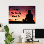 Poster d'inspiration "BE YOU" (Bureau à domicile)