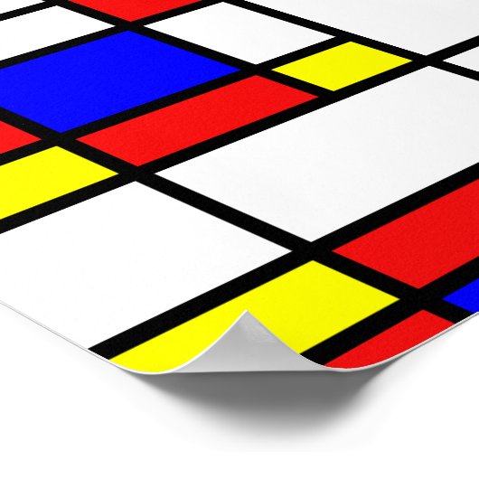 Poster d'inspiration mondrienne (Coin)