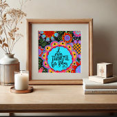 Poster d'Inspirivity Citation Florale Gaie