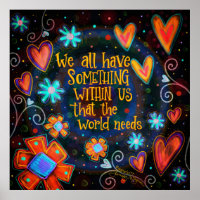 Poster d'Inspirivity "Le monde a besoin de nous"