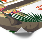 Poster d'invitation Tiki Bar Hut Party de Luau Tro (Coin)