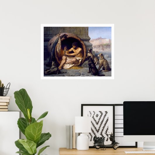 Poster Diogenes & Chiens Imprimer par Gérôme (Bureau à domicile)