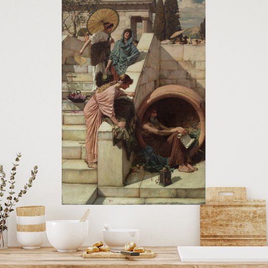 Poster Diogenes par John William Waterhouse (Cuisine)