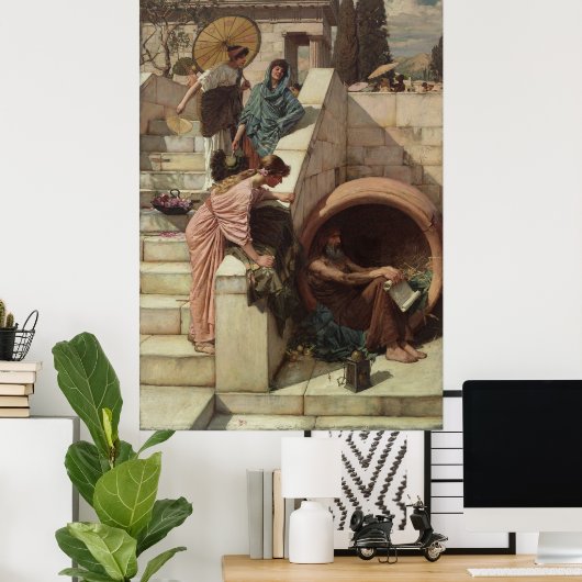 Poster Diogenes par John William Waterhouse (Bureau à domicile)