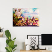 Poster DIONYSUS, Jouer de la luth avec des coquillages et (Bureau à domicile)