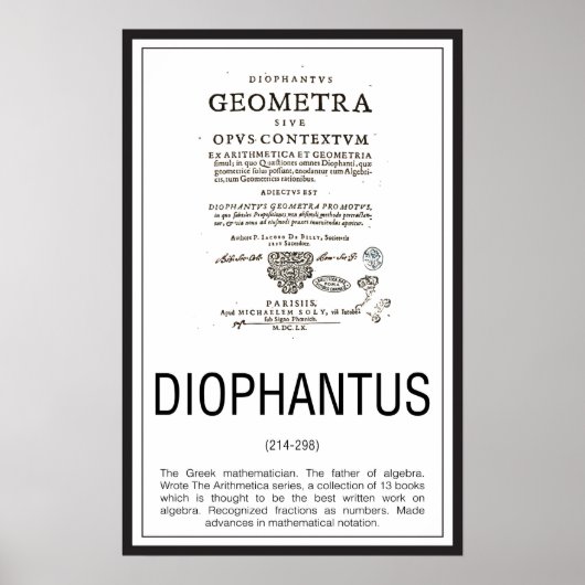 Poster Diophantus (Devant)