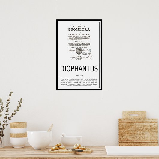 Poster Diophantus (Cuisine)