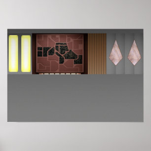 Poster Diorama de la salle de passerelle
