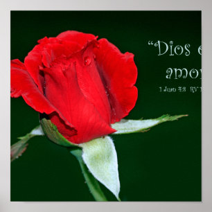 Poster Dios es amor (Cartel de 1 Juan 4:8)