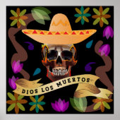 Poster Dios Los Muertos Day of Dead Sign (Devant)