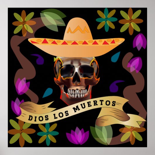 Poster Dios Los Muertos Day of Dead Sign (Devant)