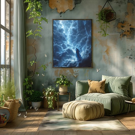 Poster Diosa del Rayo: El Abrazo Místico de la Tormenta