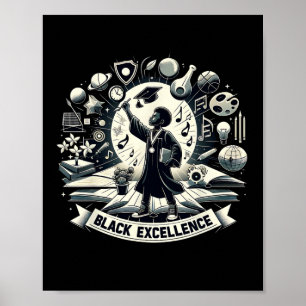 Poster Diplômation d'Excellence Noire Mois de l'Histoire