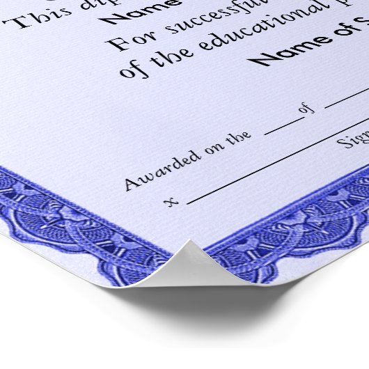 Poster Diplôme (Coin)