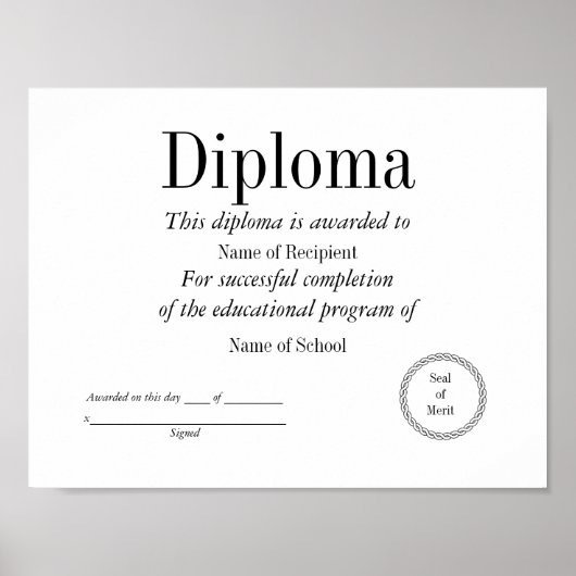 Poster Diplôme (Devant)