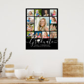 Poster Diplômé 13 Photo Collage Script Couleur personnali (Cuisine)