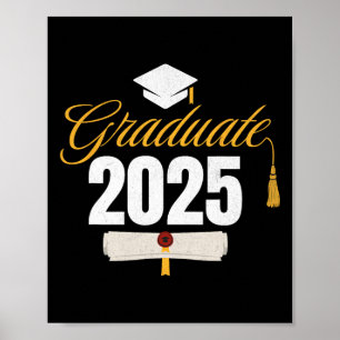 Poster Diplômé 2025 Pour Cl De 2025 Diplôme 1