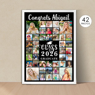 Poster Diplôme 42 Collage de photos Script Classe Année