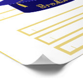 Poster Diplôme Cap Marine Casquette Papier bleu Diplômé O (Coin)