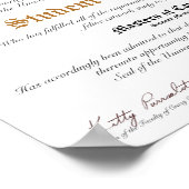 Poster Diplôme CCLU - Sceau d'or - Portrait de chat (Coin)