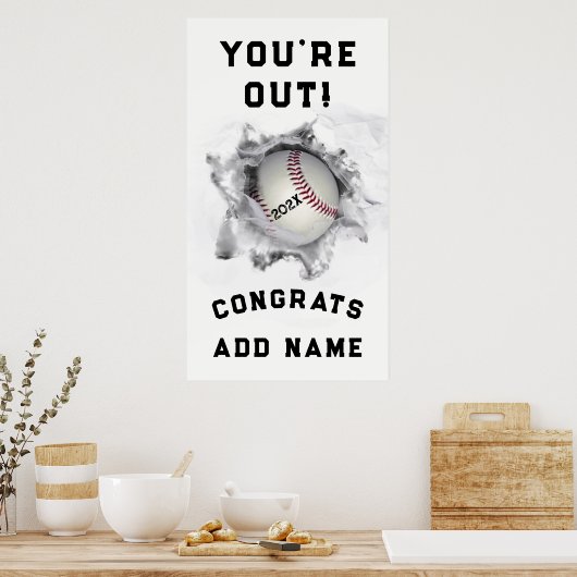 Poster Diplôme de baseball (Cuisine)