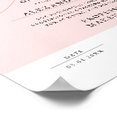 Poster Diplôme de Féminin Rose Pâle et Blanc  (Coin)