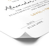 Poster Diplôme de fin d'études minimaliste classique noir (Coin)