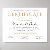 Poster Diplôme de fin d'études minimaliste classique noir (Devant)