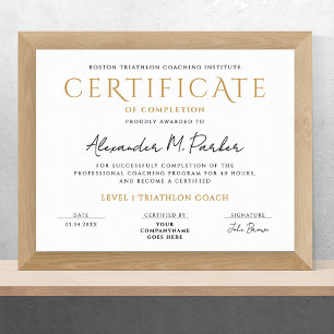 Poster Diplôme de fin d'études minimaliste classique noir