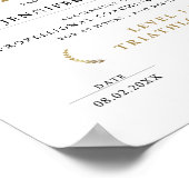Poster Diplôme de fin d'études Simple Chic Blanc Récompen (Coin)