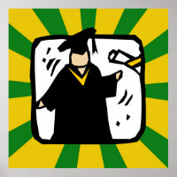 Diplôme de fin d'études - Vert & Or