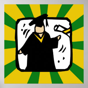 Poster Diplôme de fin d'études - Vert & Or