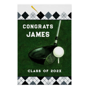 Poster Diplôme de golf personnalisé